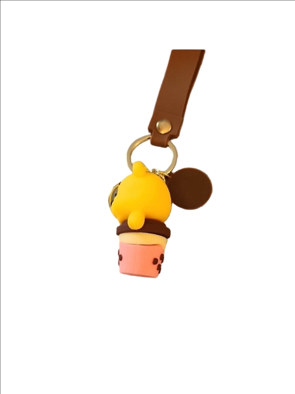 Winnie the Pooh Keychain with Brown Strap - Picture 5 of 7